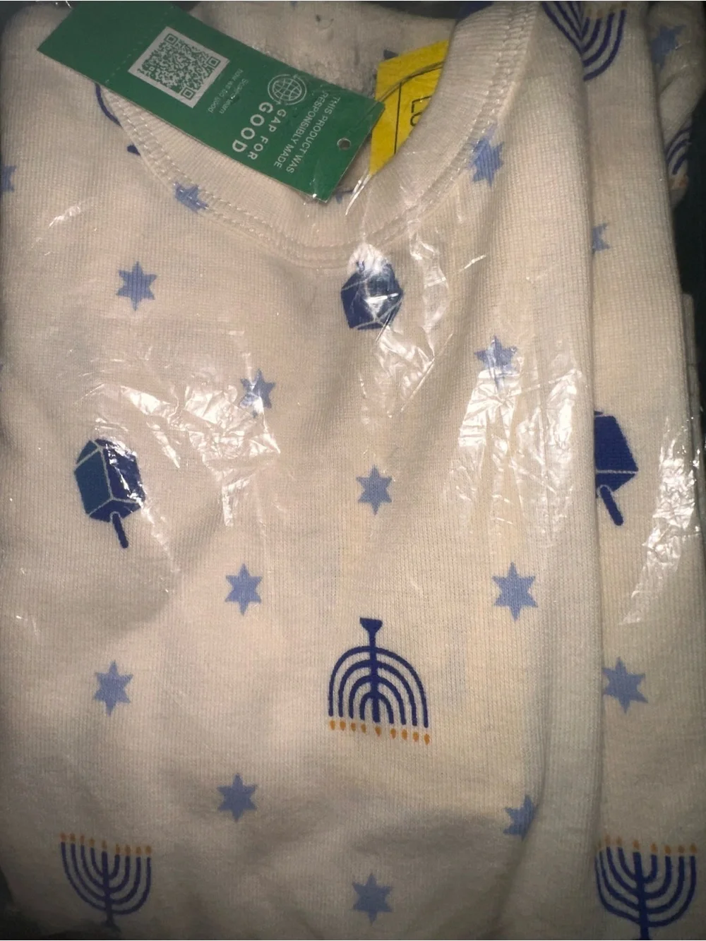 Baby GAP 100% Organic Hanukkah Pajamas 18-24 months brand new!